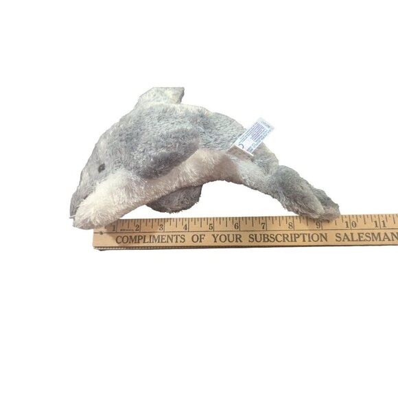 Aurora Plush Dolphin Stuffed Animal Toy gray  ocean sea  10" - Picture 10 of 10